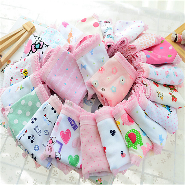 Hot Wholesale 100 % cotton print Kids Underwear /Cartoon Print Girl Briefs kids underwear