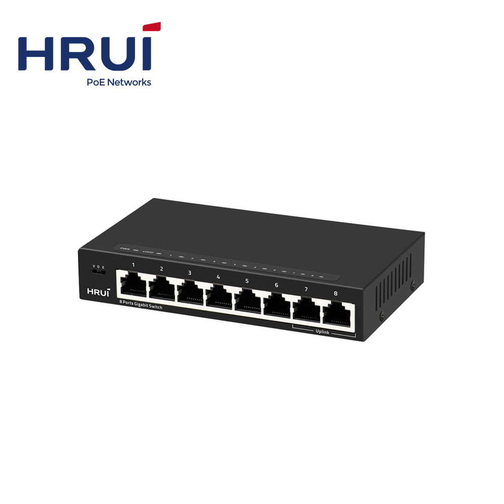 Новый Неуправляемый коммутатор HRUI с 8 портами Gigabit Ethernet по заводской цене