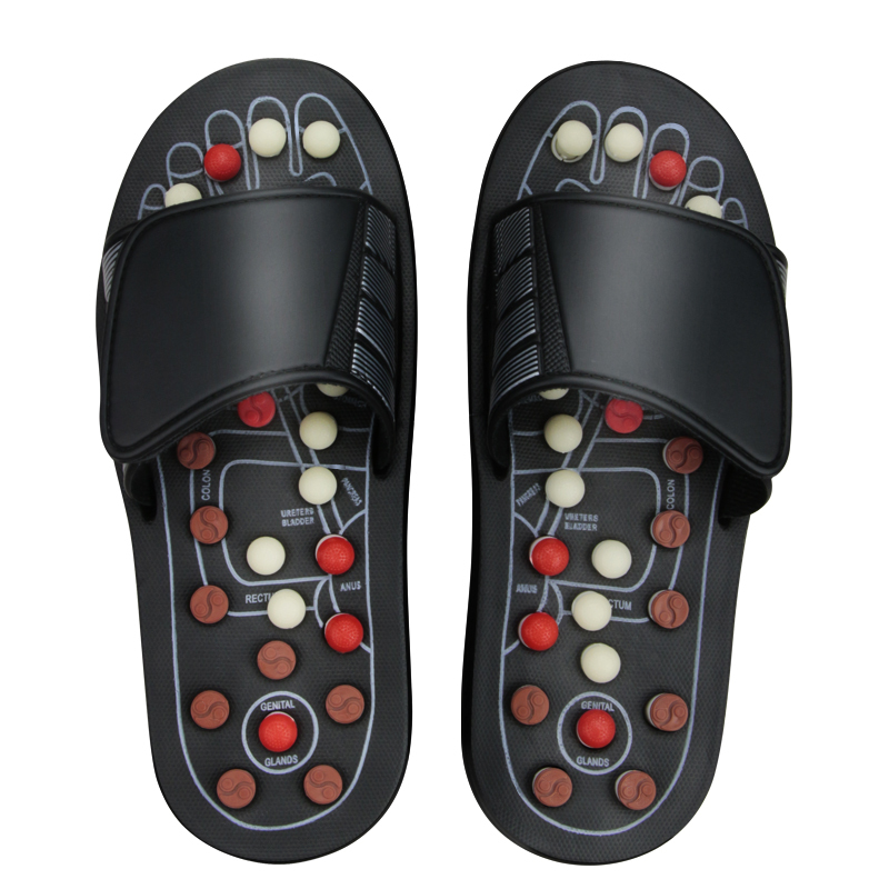 Acupoint Massage Slippers Sandal For Men Feet Chinese Acupressure Therapy Medical Rotating Foot Massager Shoes