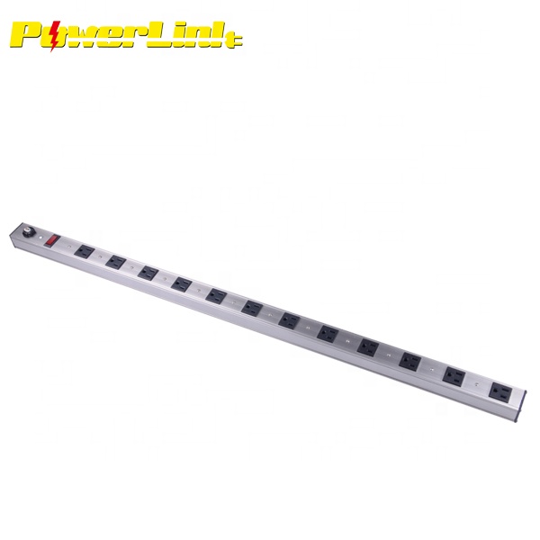 369 12 Outlet Aluminum Alloy Power Strip with 3 Feet Power Cord ETL Certificate
