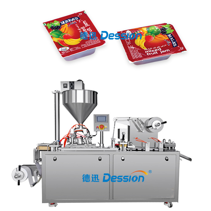 Deession butter / honey blister cup filling and sealing machine