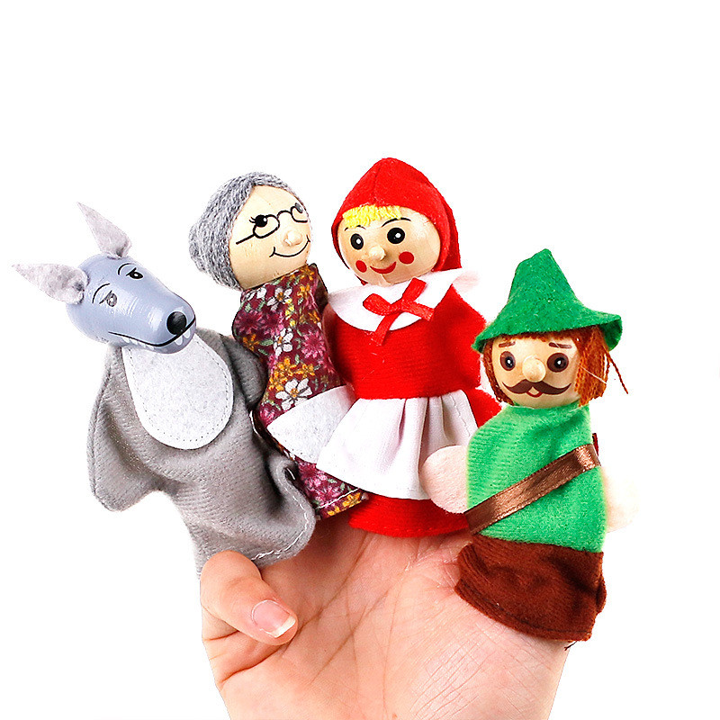 Custom Professional Soft Plush Mini Animal Hand Toy Christmas Cute Kids Finger Puppet