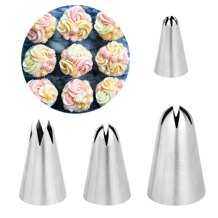 Stainless Steel Nozzle Open Star Tip Pastry Cookies Tools Icing Piping Nozzles Cake Decorating Cupcake cake tools