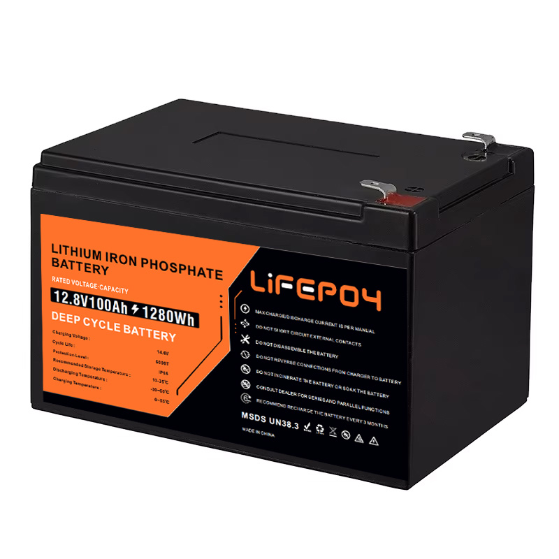 100Ah 12.8V 25.6V LiFePO4 Lithium Battery Built-in Smart BMS For Solar System RV Camping Trolling Motor 12.8v 200Ah