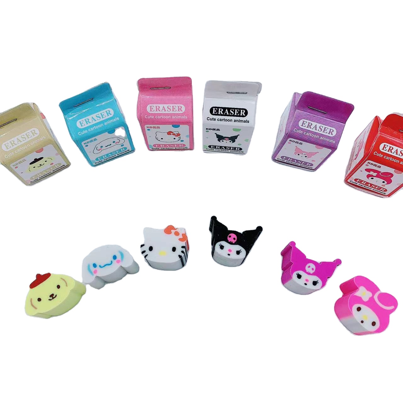 Новый мультяшный ластик Sanrio милый молочный мультяшный ластик Куроми для детей