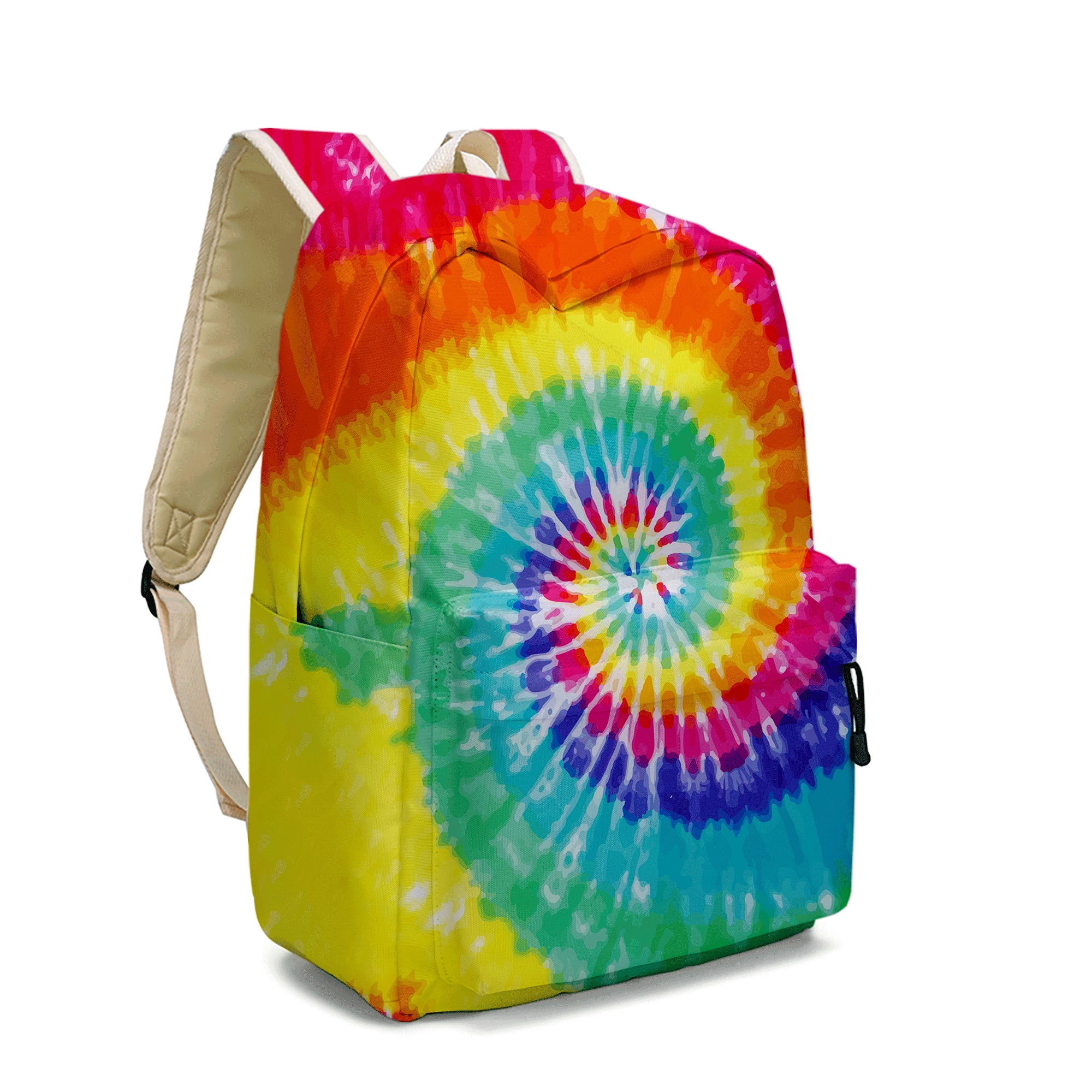 Tie-dyed backpack boys and girl students children school tie dye bags