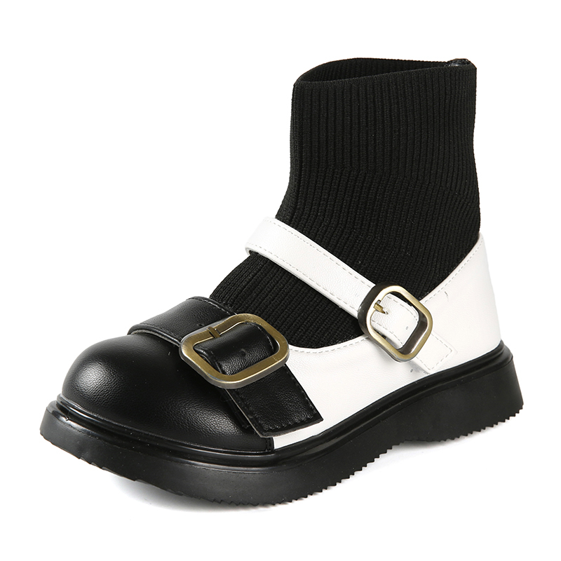 Wholesale Ins Hot Selling Black Knee High Fashion Sock Soft Sole Girls Kids Children's Boots girls boots kids children