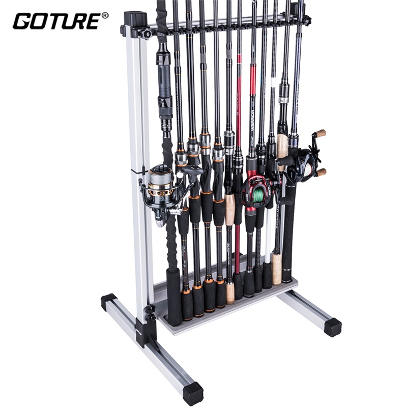 Goture new arrive detachable stand titanium alloy fishing rods stand holder fishing rod display rack for 24 holes