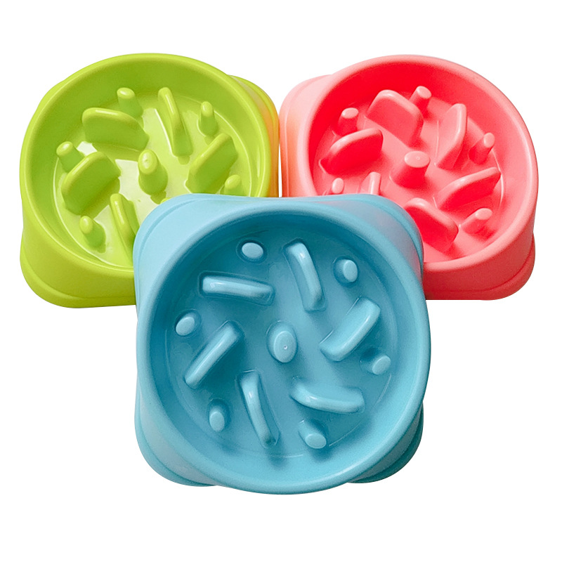 Ready to Ship ABS Dog Slow Feeder Dog Bowl Portable Travel Pet Bowl Puppy Food Dispenser Pet Supplies