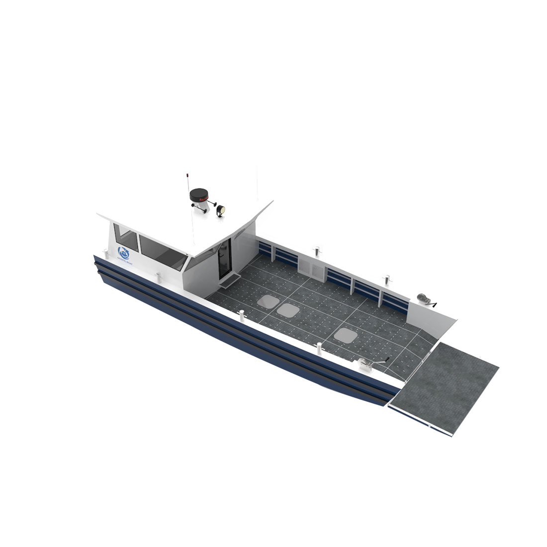 Gospel Aluminum boat 11m/36ft V Bottom Aluminum Landing Craft with Cabin boat for sale