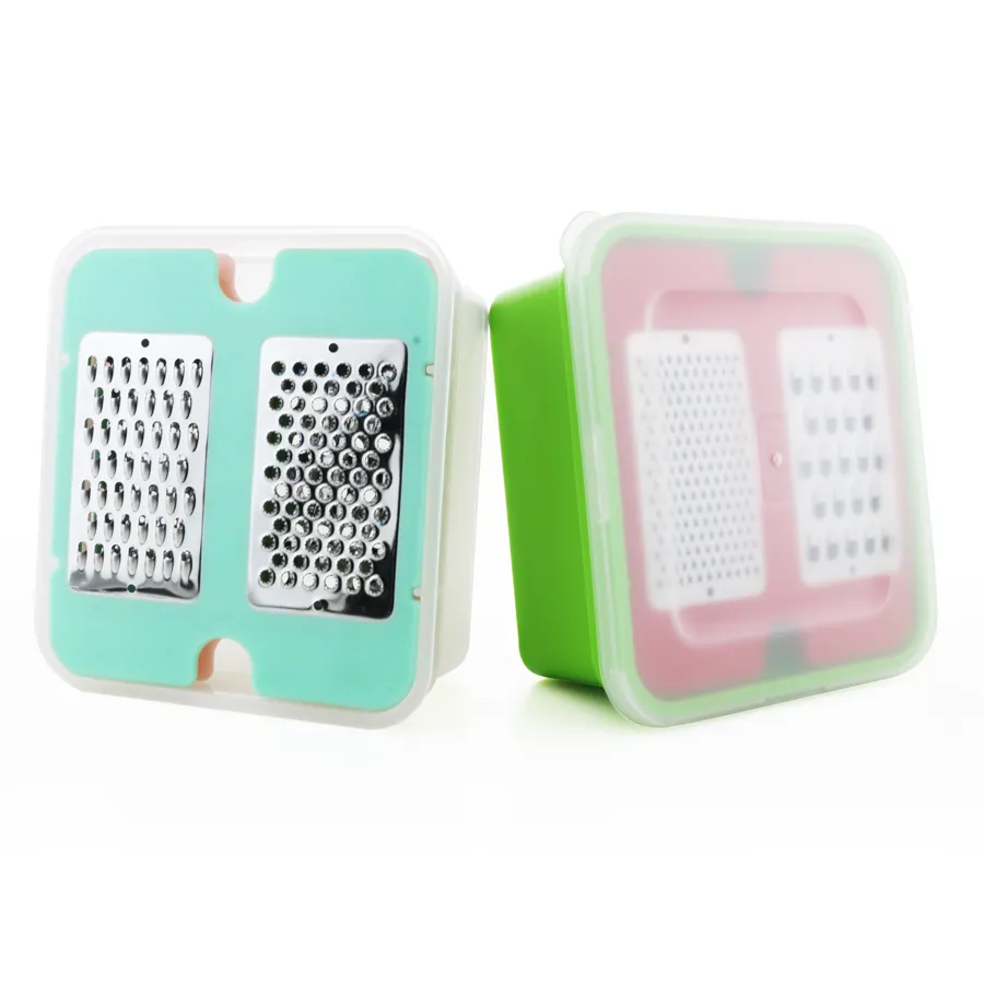 Kitchen Grater Kitchen Manual Grater Slicer Set 4 In 1 Box Grater Vegetable Cutter Container With Storage Lid