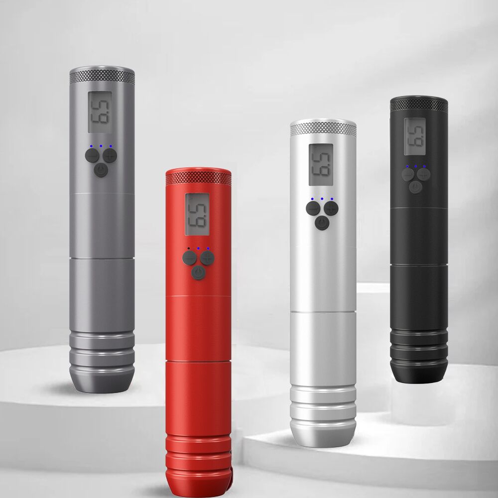 EZ Customized Swiss Motor LED Display 28mm/32mm Replaceable Grip Wireless Battery Tattoo Machine Pen