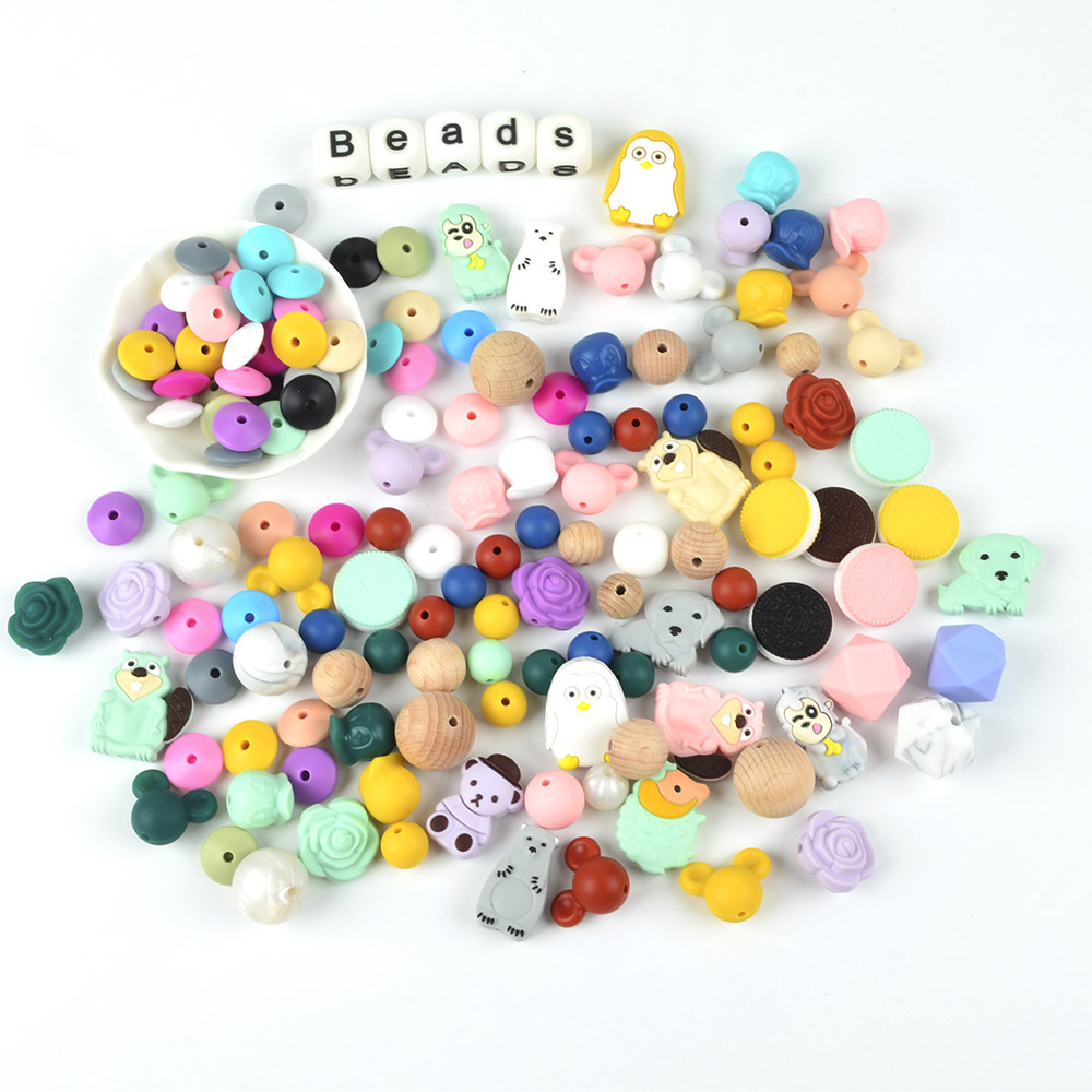 Wholesale Soft Bpa Free Animal Teething Beads Food Grade Silicone Beads