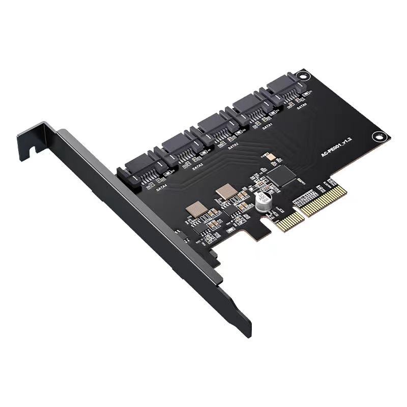 Квалифицированные товары, аксессуары для майнинга Matrix, 6G, 5 портов, PCIE X4 на SATA 3, переходник для майнинга SSD HDD