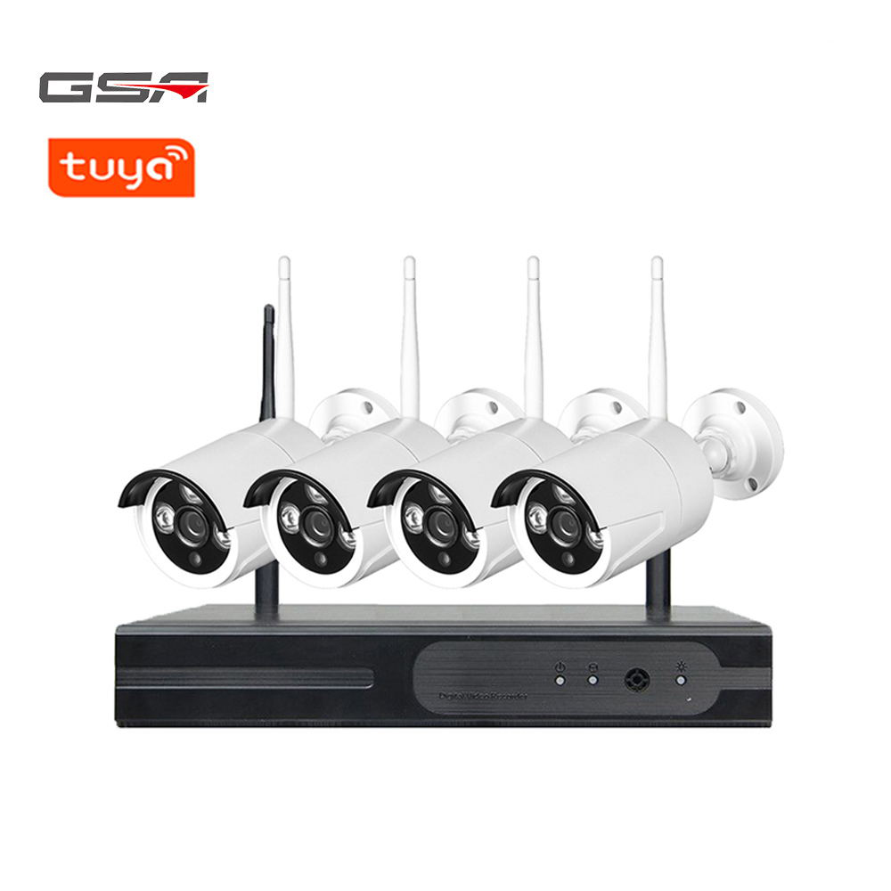 Hisilicon Wi-Fi nvr kit Tuya платформа cctv камера для домашней безопасности системы беспроводной умный дом cctv Поддержка обнаружения человека
