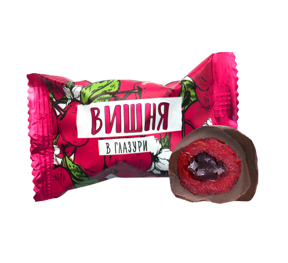 Конфеты вишневая глазурованная коробка 1 кг шоколадные конфеты кондитерские изделия
