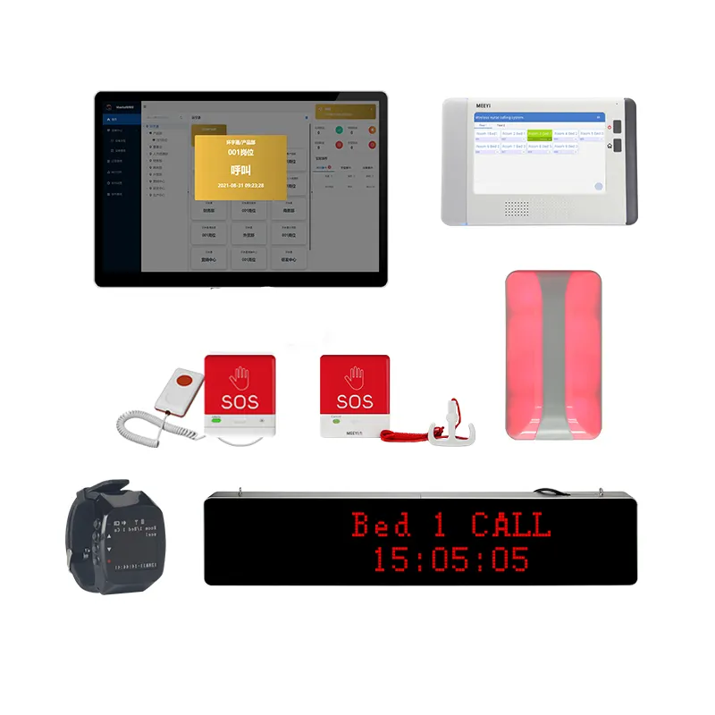 Lorawan Hospital Alert Bed Alarm Wireless Nurse Call Bell System with Software Management