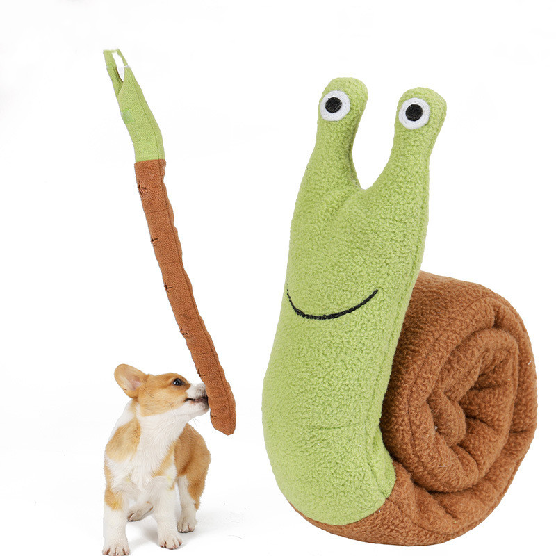 Snail Pet Plush Toy Food Leakage Dog Smelling Iq Educational Supplies Training Relief Pet Toys