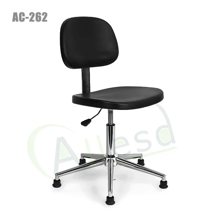 With Backrest Static Dissipative Chair Durable ESD Antistatic PU Form One Time Molding Black Chair