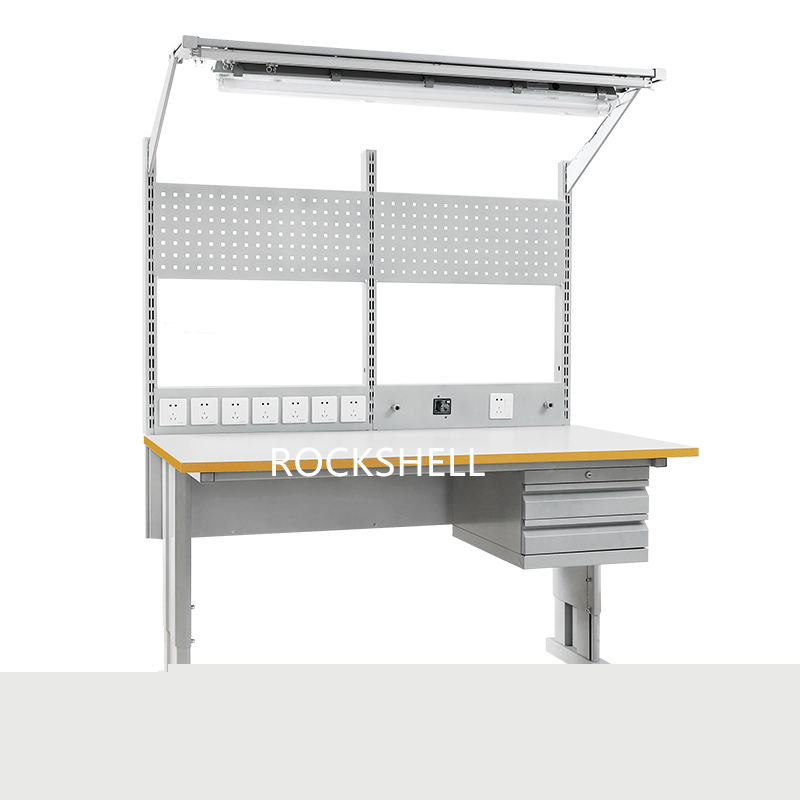 ESD Workbench With Drawer Metal Workbench ESD Workbench With Perforated Panel