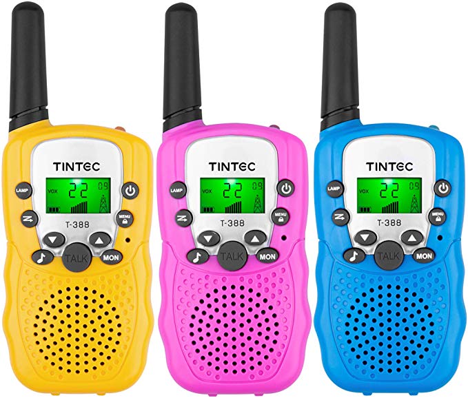 3 предмета в комплекте иди и болтай Walkie Talkie S, 22 канала 2 way Радио игрушка с ЖК-дисплей с подсветкой, фонарик, 3 км Диапазон для детей