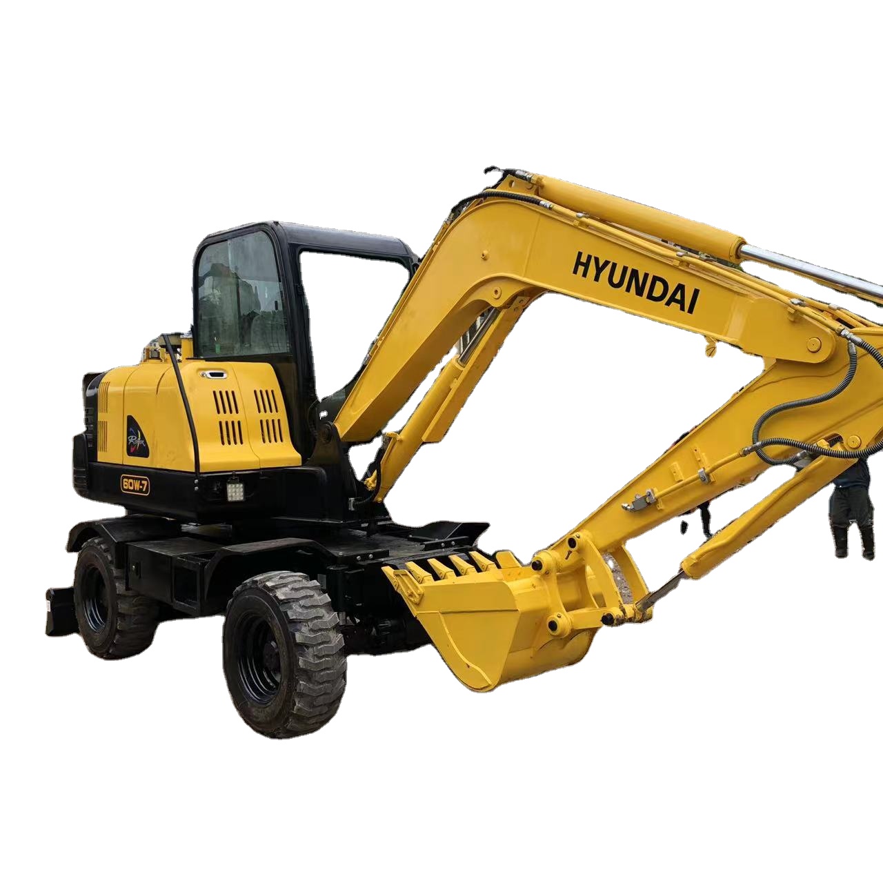 Новое высокое качество на колесе Hyundai R60 экскаватор второй ручной экскаватор