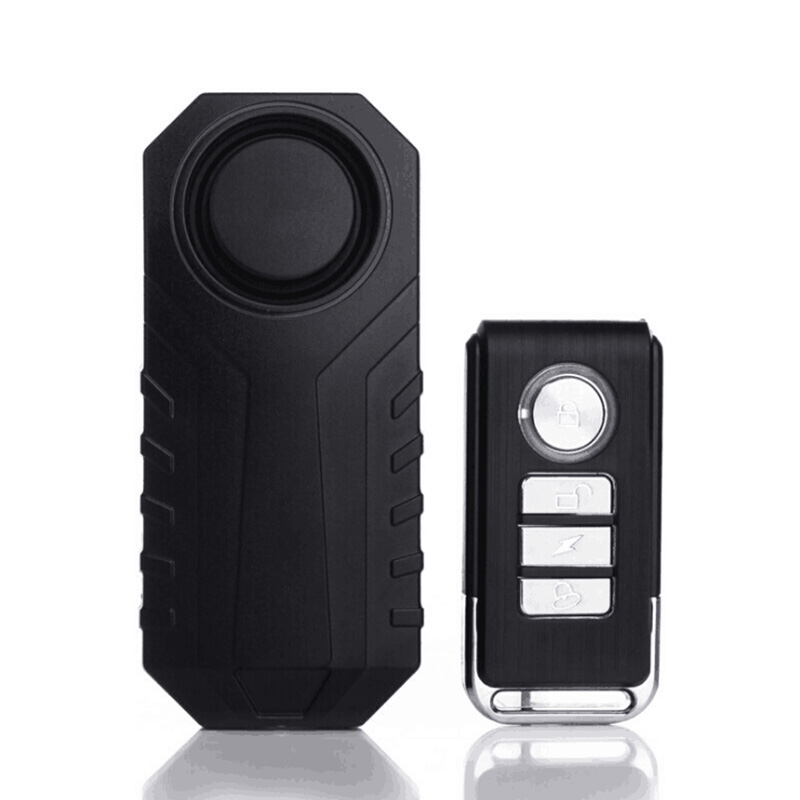 Wireless Anti-Theft Vibration Sensor Alarm Motorcycle Bicycle Alarm Waterproof Security Cycling Bike Alarm with Remote