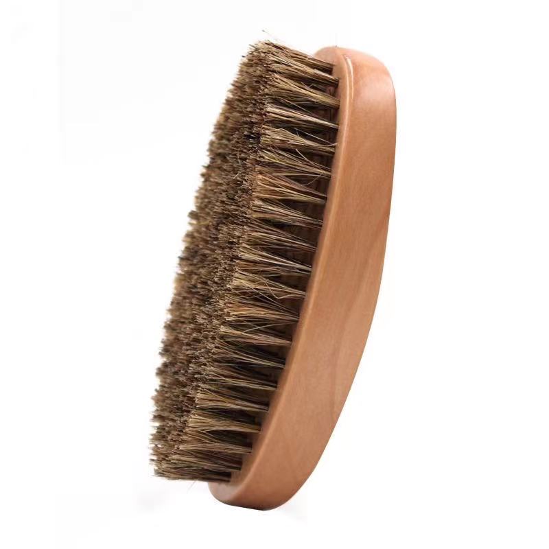 Popular eco-friendly custom logo men's bristle beard brush