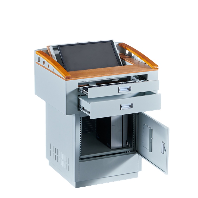 Interactive Smart Classroom Electronic Lectern Table Rostrum Platform Lectern Digital Multimedia Podium for Sale