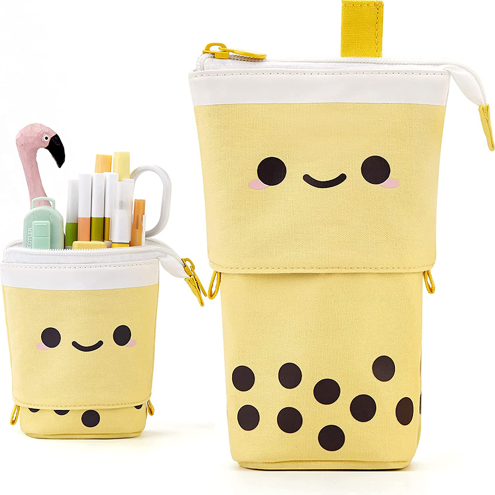 Stationery School Retractable Pencil Case Standing Pen Holder Telescopic Makeup Pouch Pop Up Cosmetics Bag Wenzhou Craft