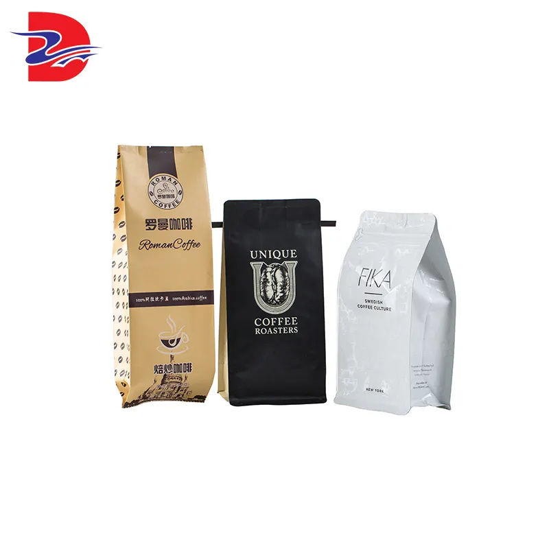 ODM OEM изготовленный на заказ напечатанный пустой алюминиевый саше с плоским дном Капельное кофе в зернах Чай Пищевых пакетов для упаковки с алюминиевой фольги
