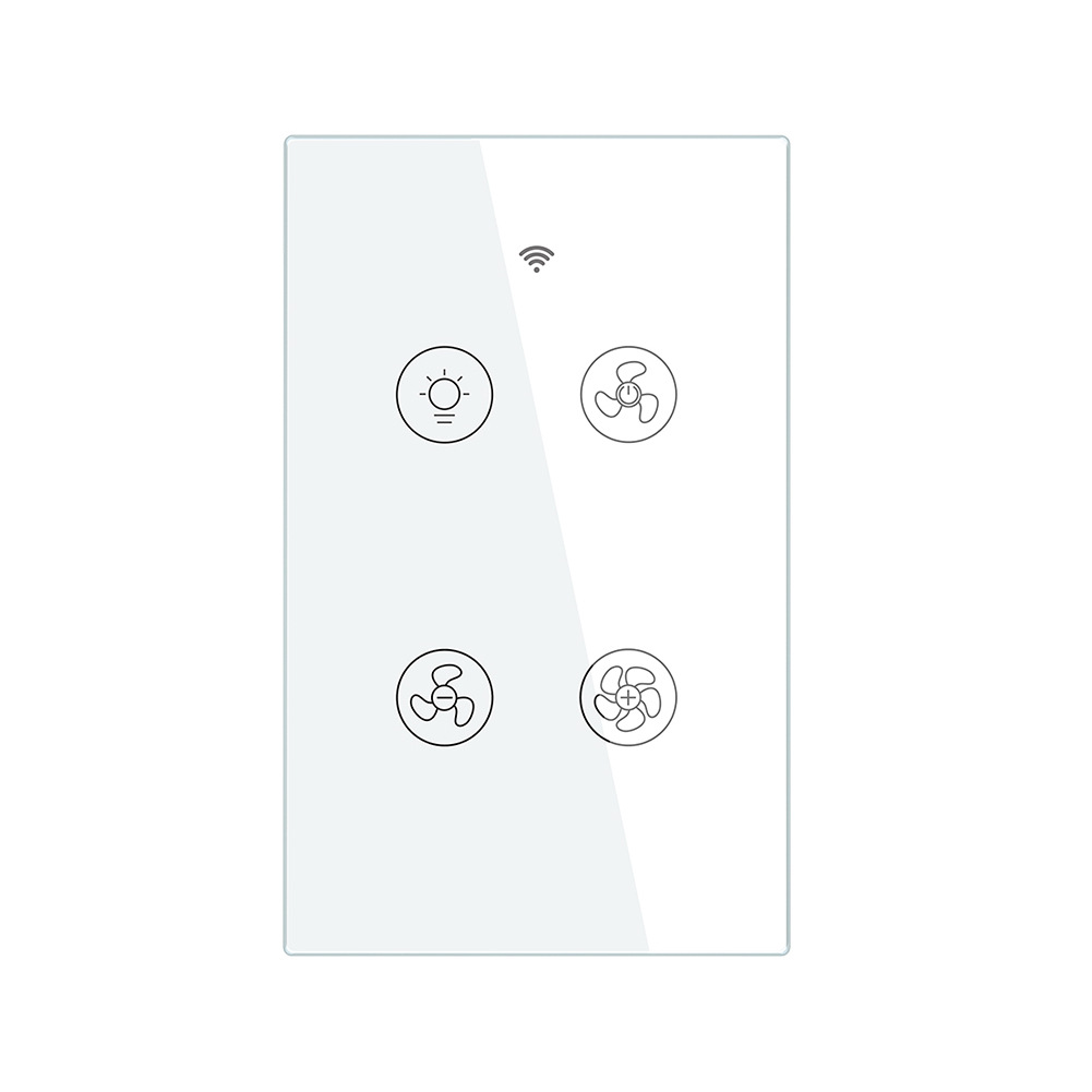 Moeshouse Wi-Fi и РЧ смарт-потолочный вентилятор Выключатель света 2/3 способ контроля приложение Smart Life/приложение Tuya RF дистанционного управления скоростью работы с Alexa розового цвета из коллекции