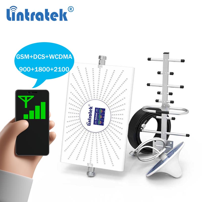 Повторитель LINTRATEK 900 1800 2100 МГц 3g 4g, усилитель сигнала мобильного телефона