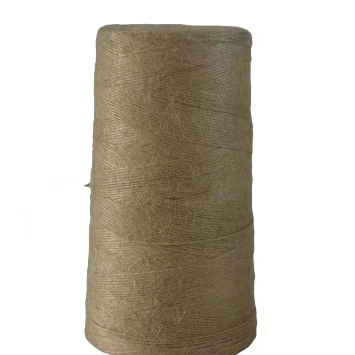 Low price reusable and washable standard quality eco friendly 100% braided jute yarn 8LBS/1PLY(CRM)
