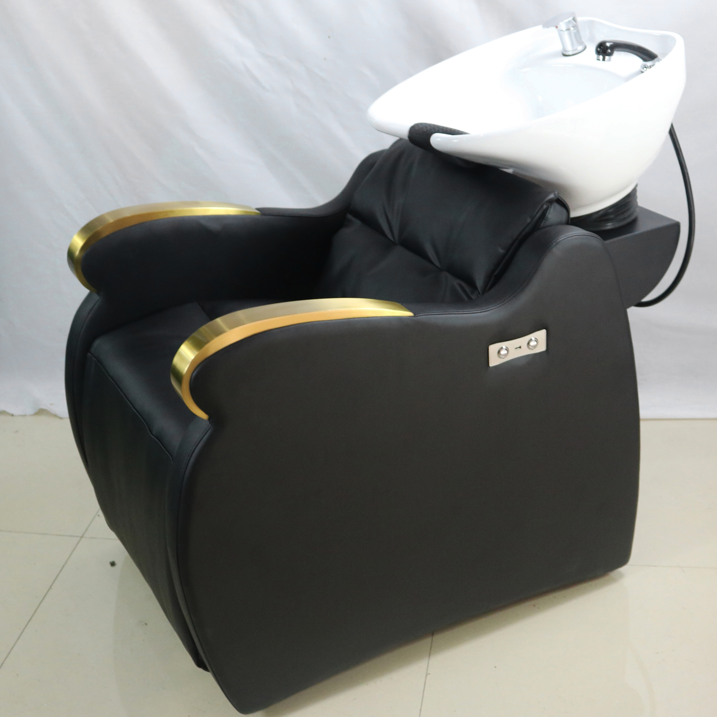 Luxury high quality reclining hair salon barber shop electric motor wash unit shampoo chair