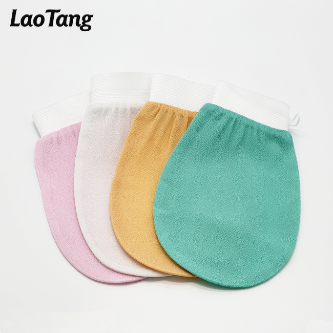 Quickly Delivery High Quality Pink Color Magic Skin Peeling Bath Gloves