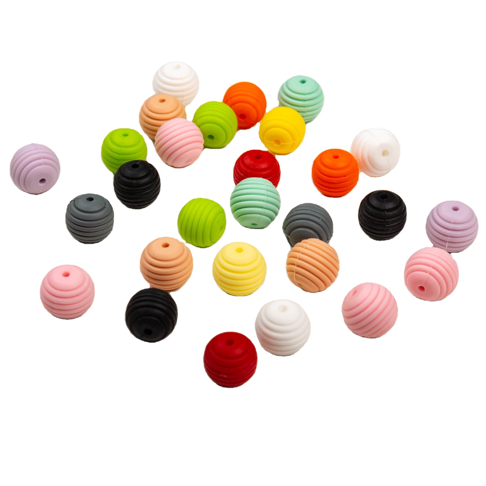 Hobbyworker 15MM Silicone Thread Honeycomb Beads for Children Molar Rod Nipple Clip Accessories Wholesale B0063