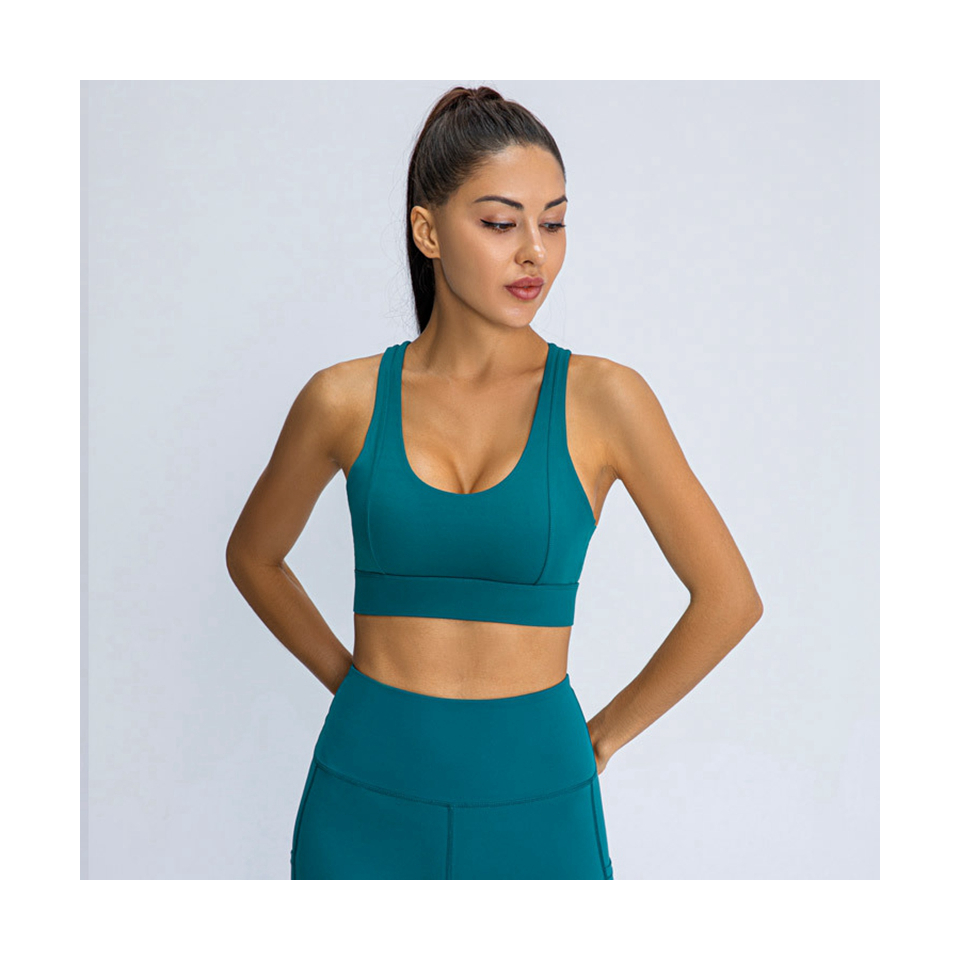 Wholesale Simplicity Comfortable Great Flexibility Underwear Latest Sports Solid Color Plus Size Women Bra