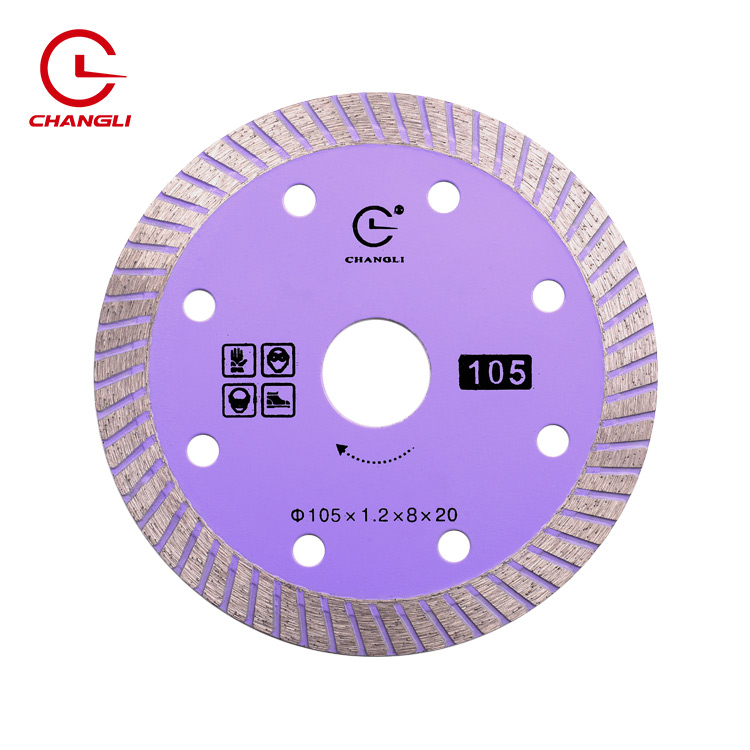 Changli ultra thin popular porcelain diamond Saw blade cutter 105mm for ceramic diamond porcelain tile turbo blade