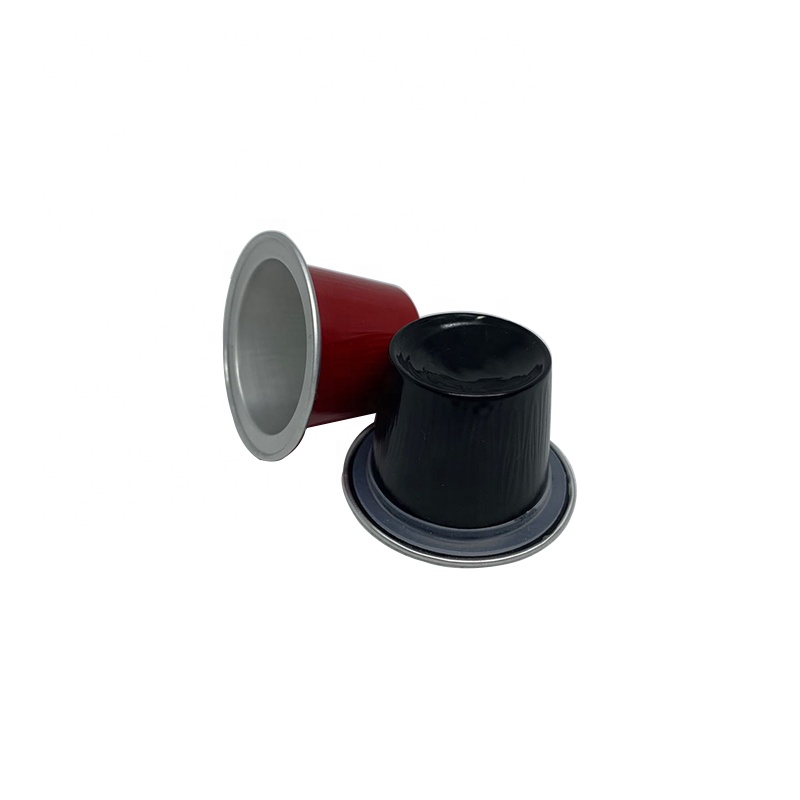 Подгонянный Малый nespresso форма пустой Алюминий фольга кофе капсула с крышкой портативный черный