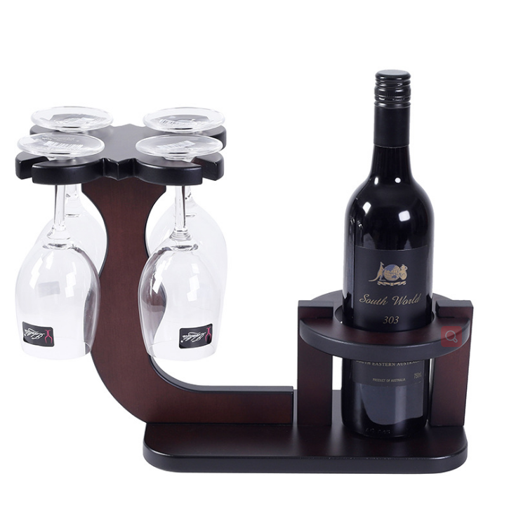 Orchid grass wine rack solid wood creative European style wine rack wine rack shelf