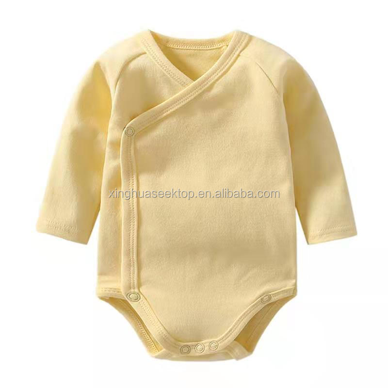 OEM сервис 100% органический хлопок длинный рукав детский комбинезон ropa de bebe