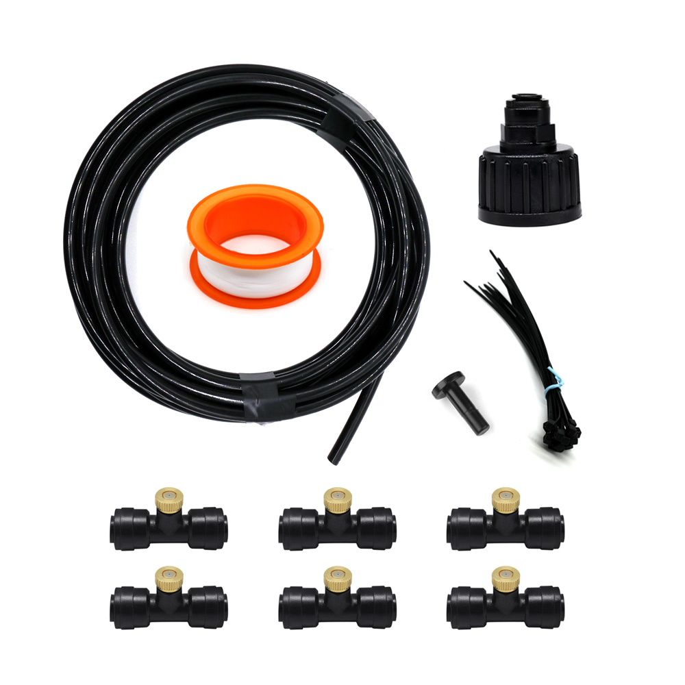 outdoor nebulizer low pressure copper nozzle water misting spray system kit for terrace cooling and humidification