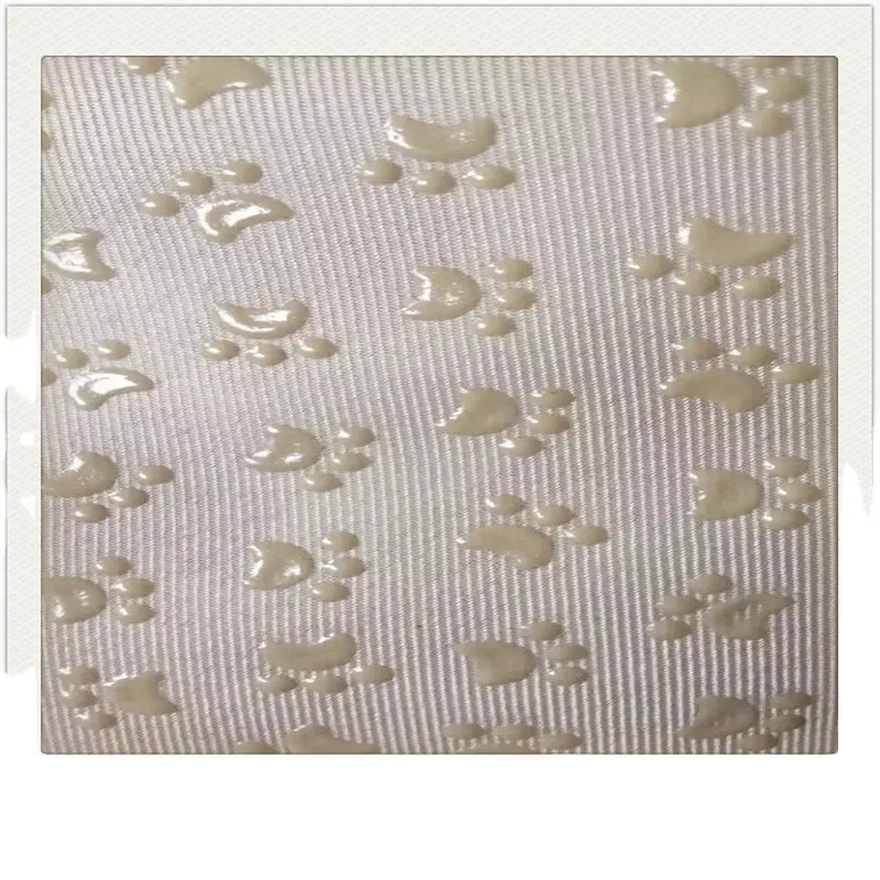 microfiber suede anti slip glove material slip proof pvc non slip non-slip dotted printed fabric
