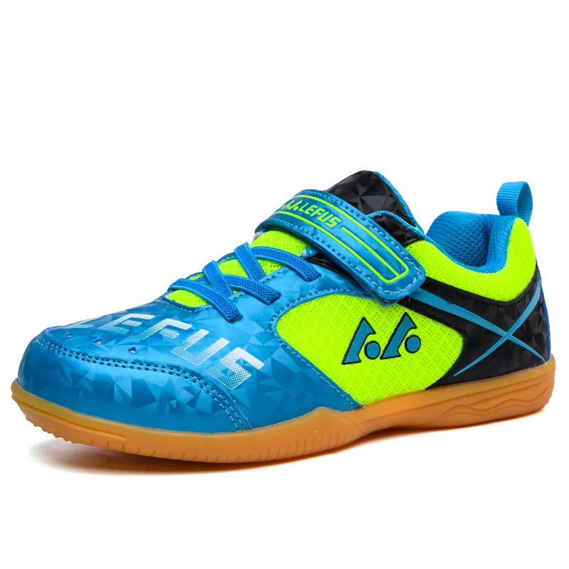 Lefus Wholesale Kids Indoor Gym Latest Custom Logo Lightweight Non-slip Badminton Shoes Cleats for Children F802
