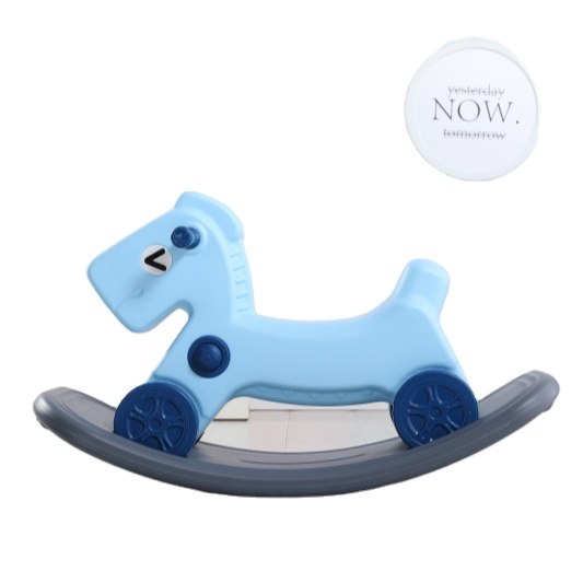 2 in 1 baby toy rocking horse plastic sliding rocking horse indoor