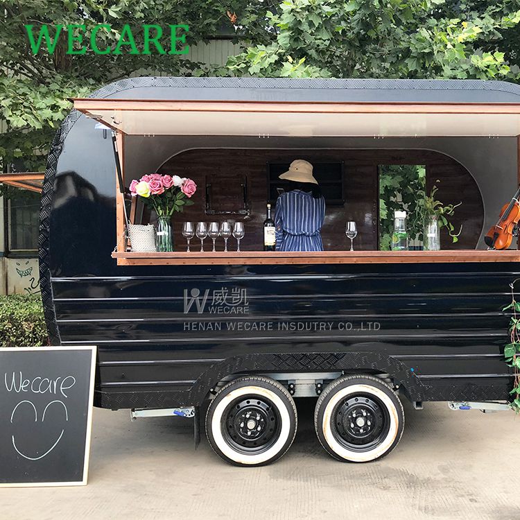 Wecare уличные мобильные прицепы для продажи фаст-фуда, кофейные тележки с сертификатом CE