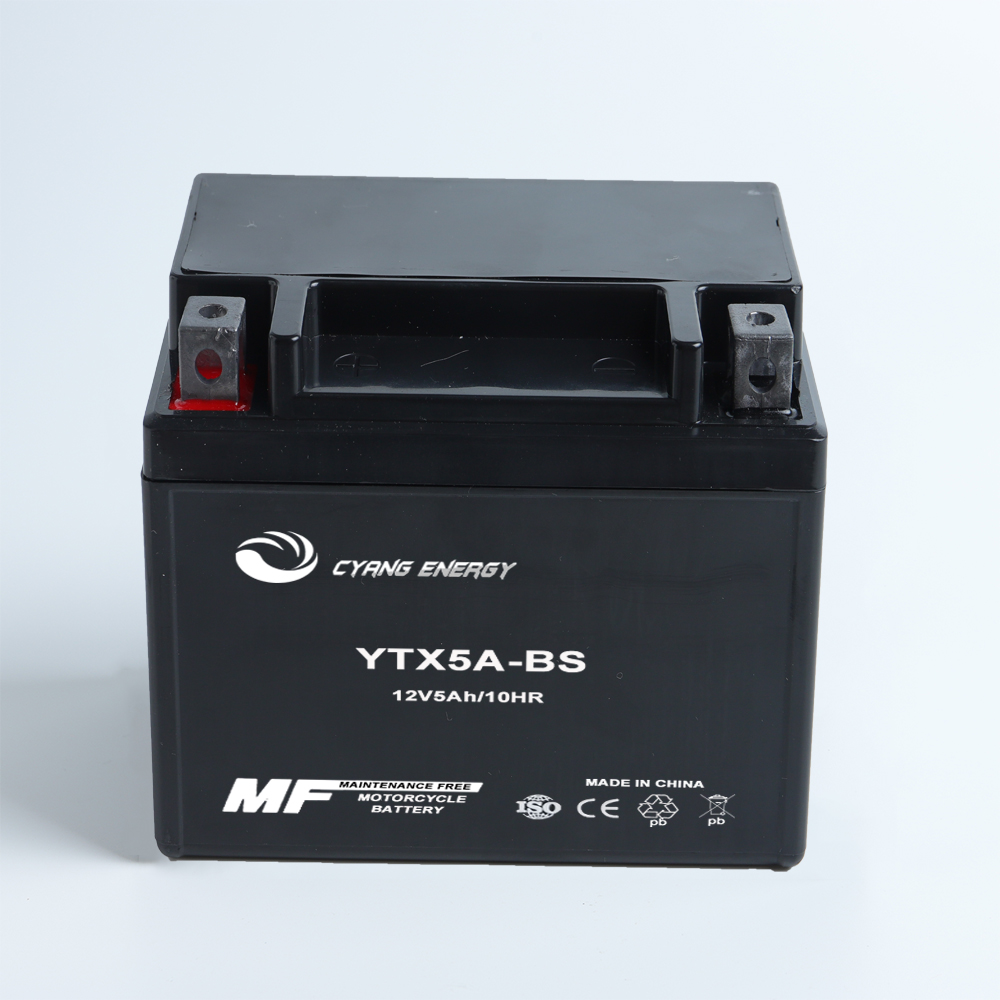 Hot selling12V5AH/ 12N5/YTX5L-BS YTX4-BS maintenance free dry gel motorcycle battery
