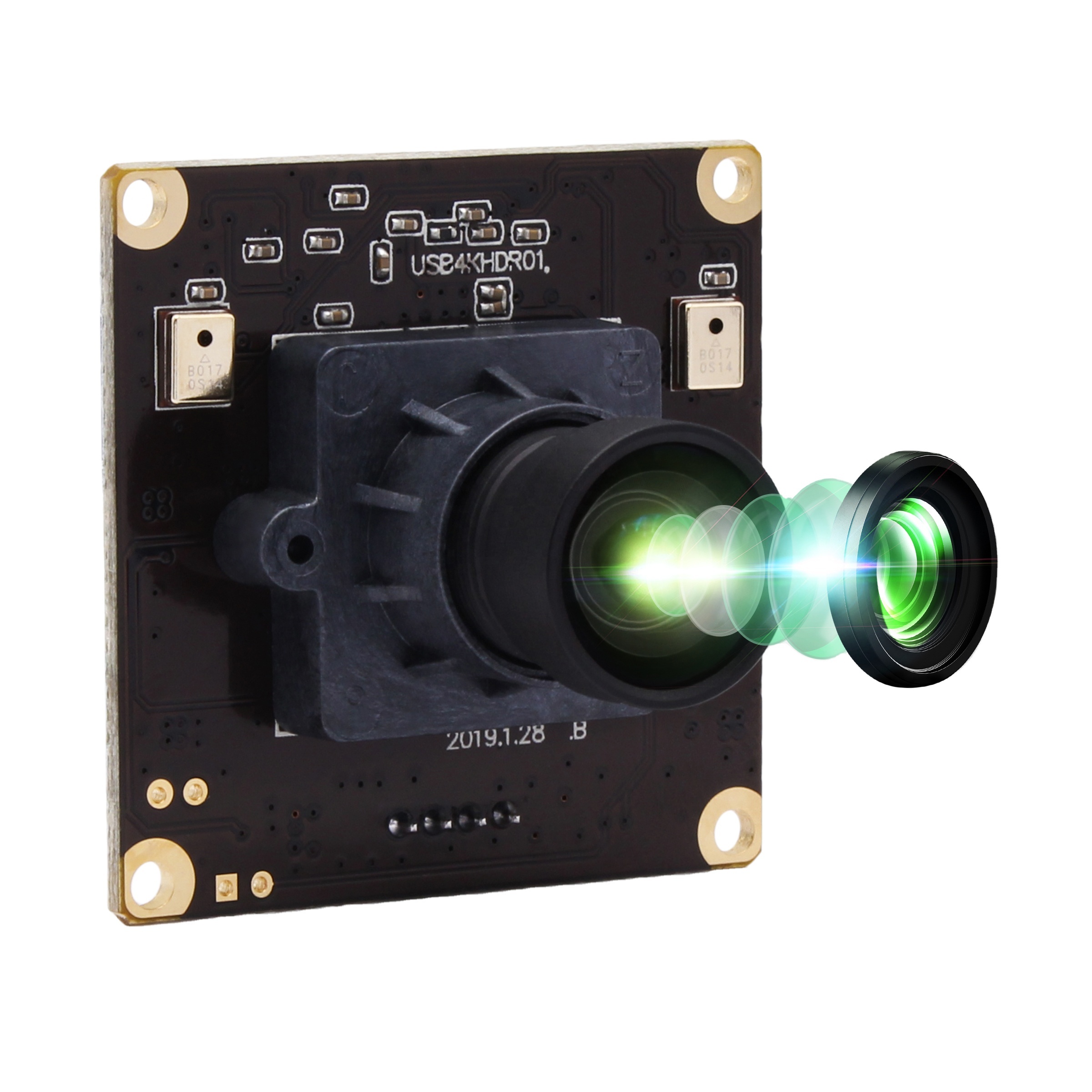 ELP 4K USB Camera with Microphone Ultra HD No Distortion Lens USB Camera Module with Sony Sensor Wide Angle Lens USB Webcam