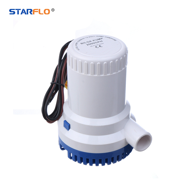 Портативный Электрический морской водяной насос STARFLO 2000GPH, погружной откачивающий мини-насос 12 В 24 В для лодки